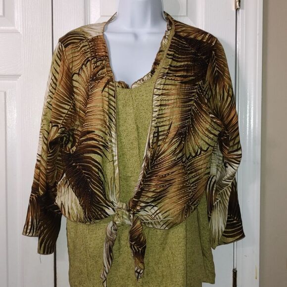 Paradiso 4 pc  beaded outfit  cropped pants and 3 various matching shirts  Sz XL - Picture 10 of 13